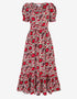 Pink City Prints Peony Bird Evelyn Dress