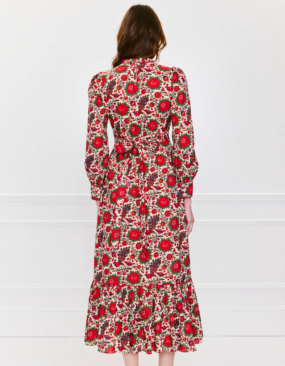 Pink City Prints Peony Bird Petworth Dress