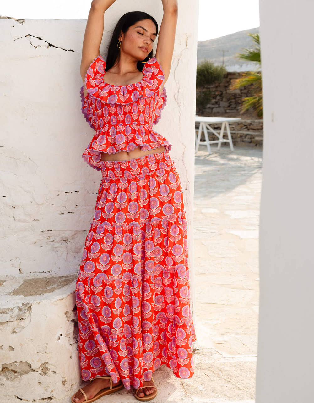 Pink City Prints Perfume Dahlia Rah Rah Skirt