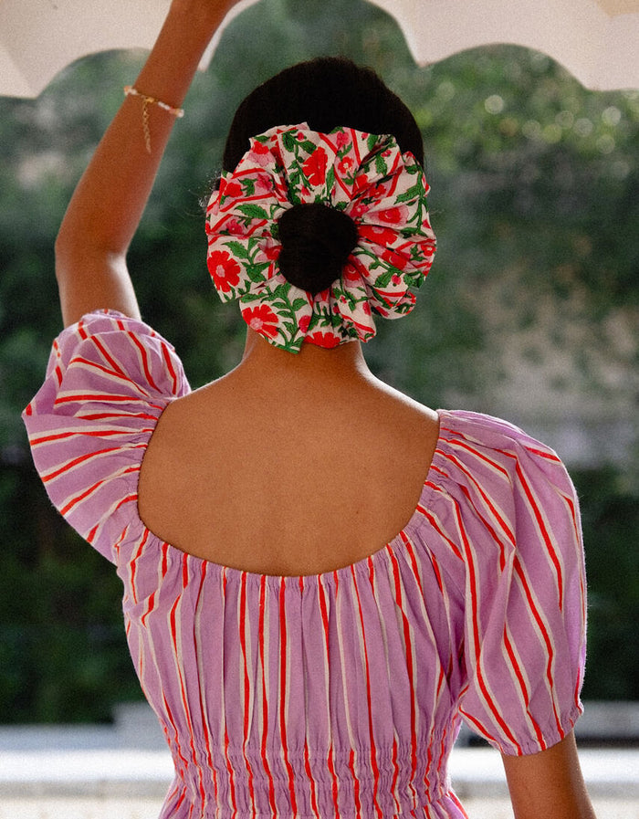 Pink City Prints Perfume Mix Scrunchie Set