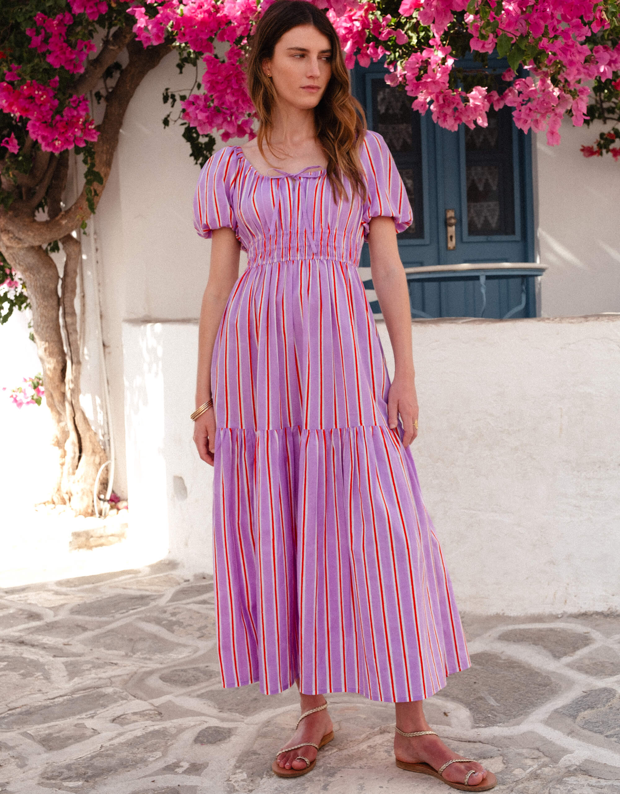 Pink City Prints Perfume Stripe Katie Dress