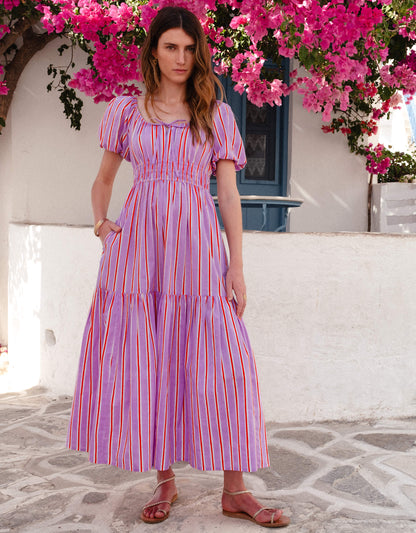 Pink City Prints Perfume Stripe Katie Dress