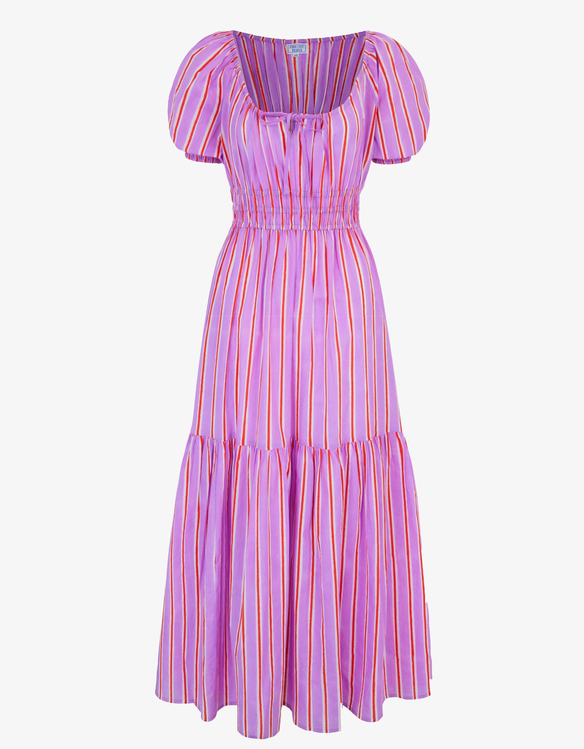 Pink City Prints Perfume Stripe Katie Dress