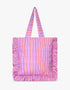 Pink City Prints Perfume Stripe Quilted Tote Bag