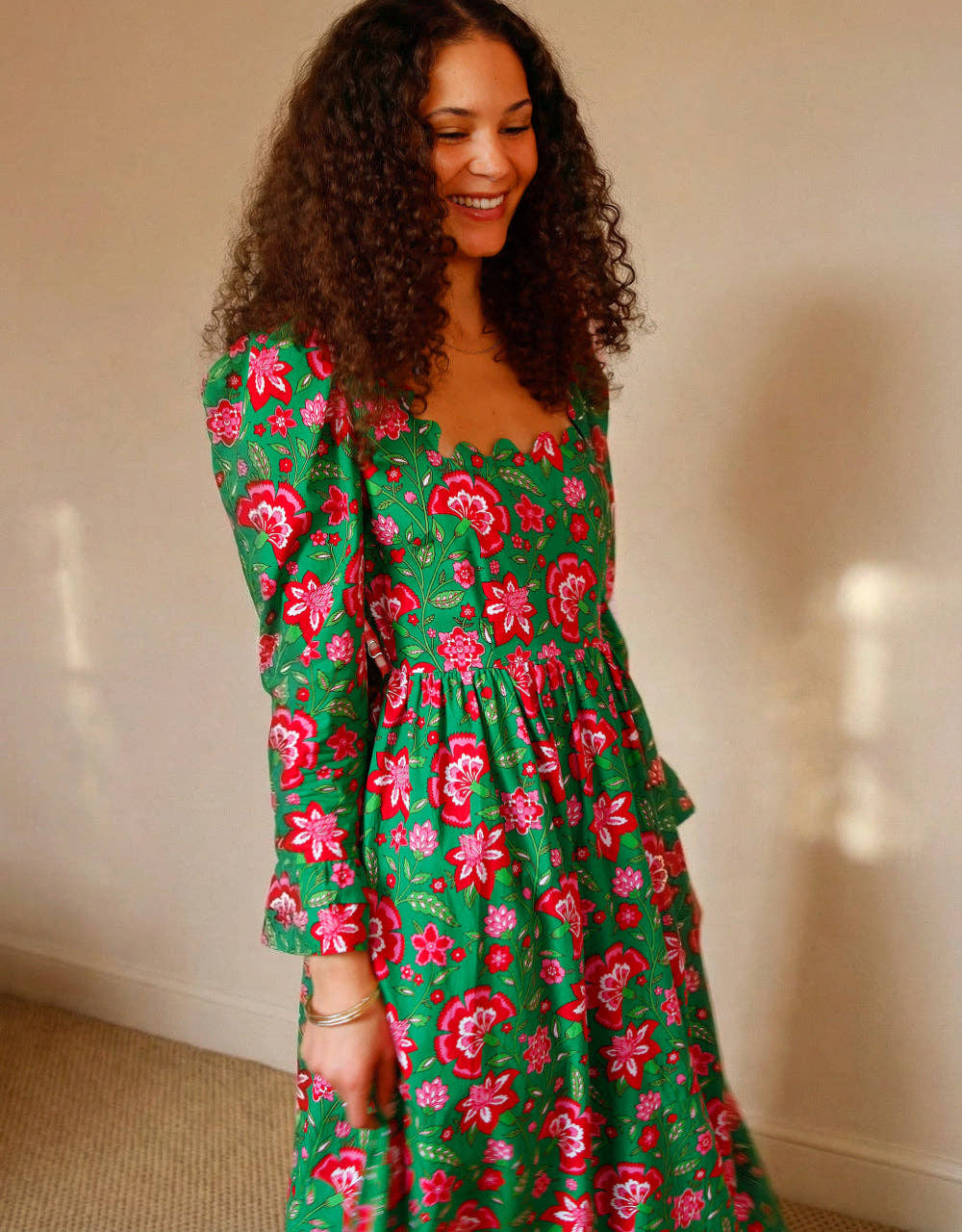 Pink City Prints Pine Jaal Tilda Dress