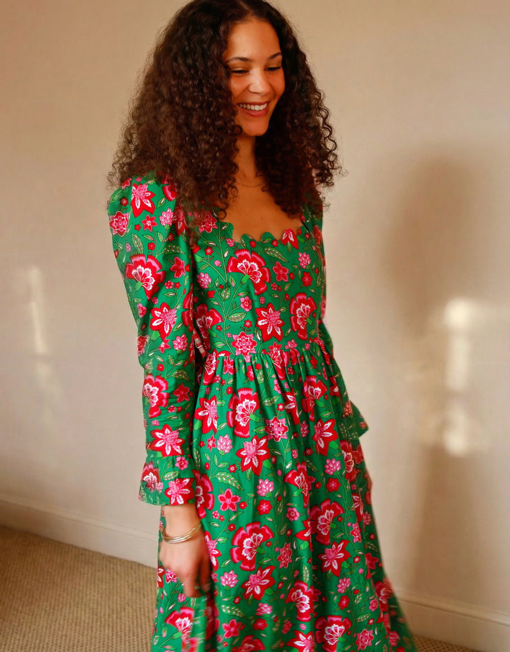 Pink City Prints Pine Jaal Tilda Dress