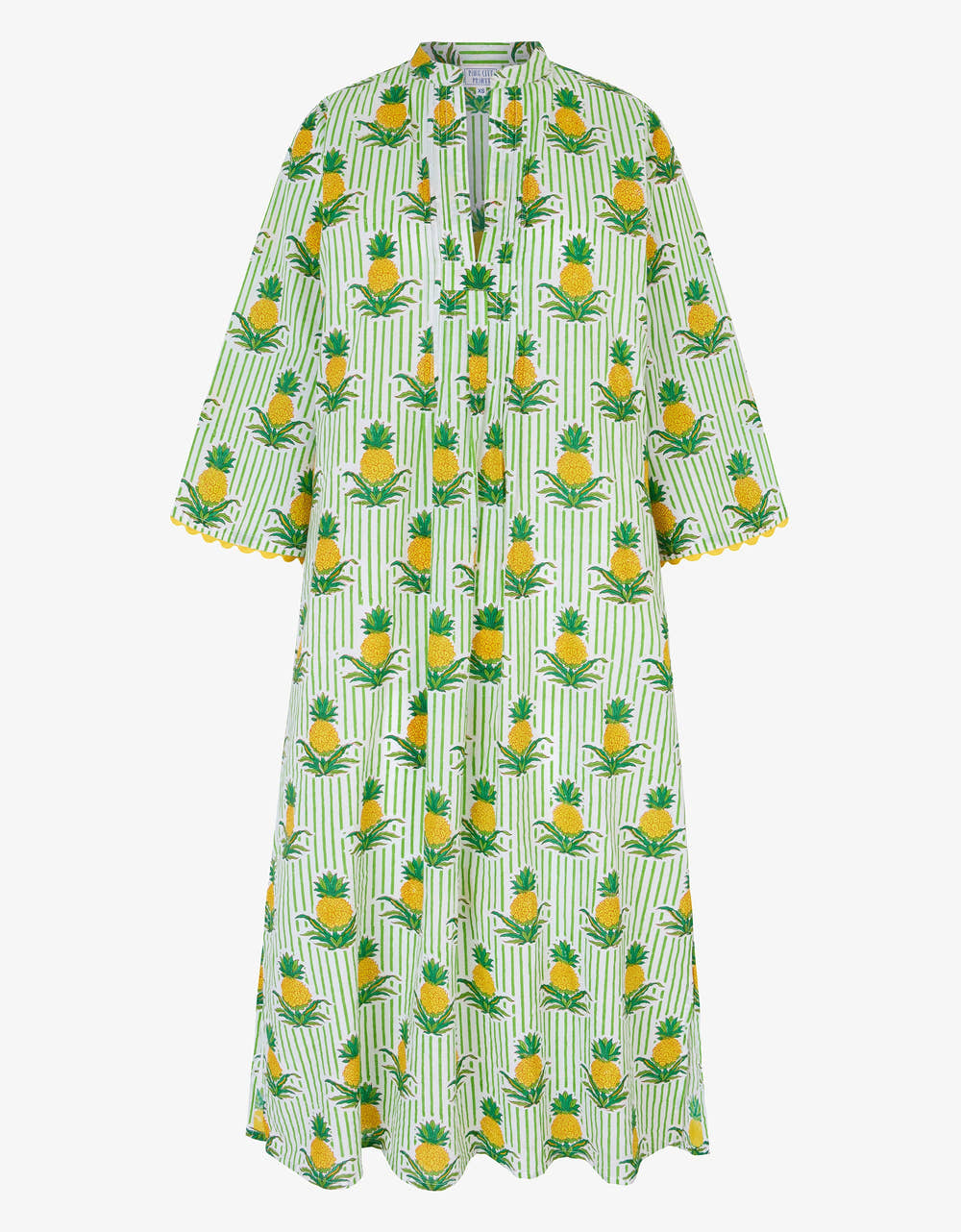 Pink City Prints Pineapple Stripe Thasos Kaftan