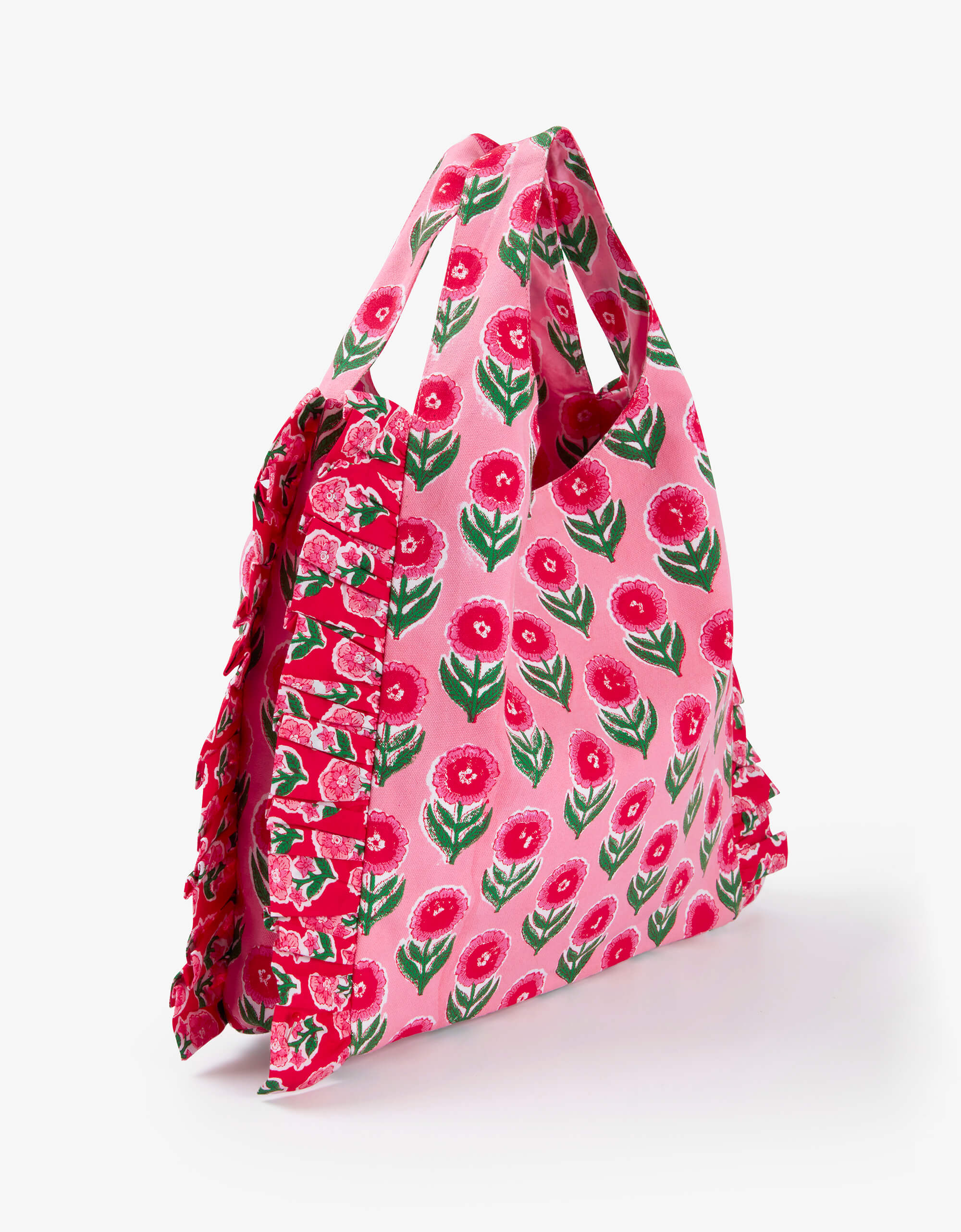 Pink City Prints Poiesettia Buta Mini Tote Bag