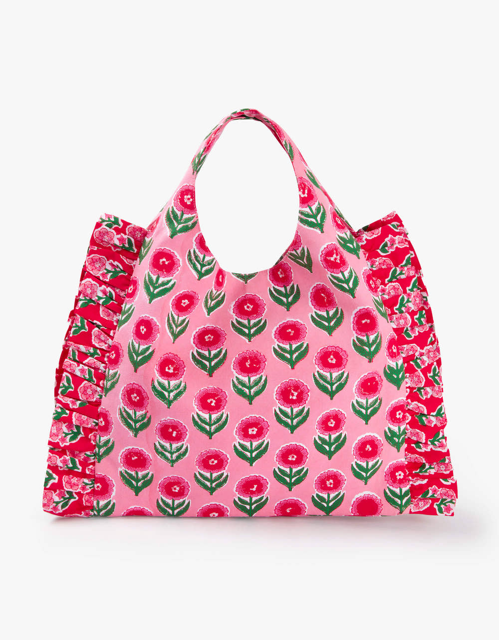 Pink City Prints Poiesettia Buta Mini Tote Bag