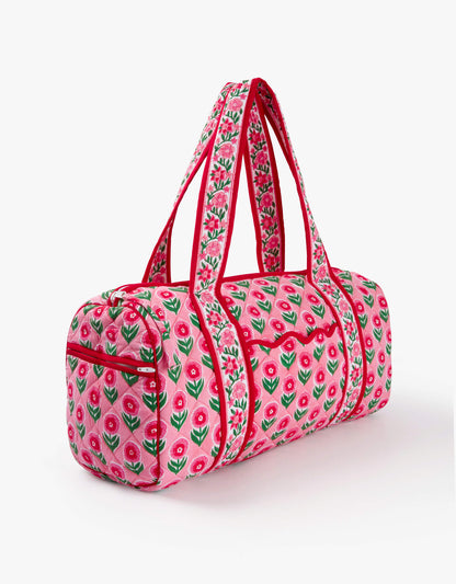 Pink City Prints Poinsettia Buta Weekend Bag