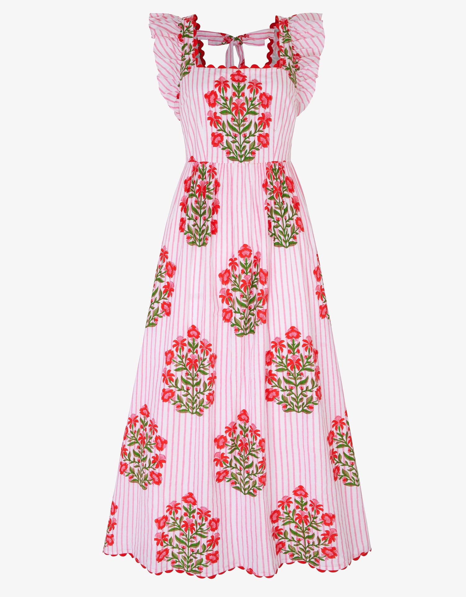 Pink City Prints Poppy Stripe Clara Dress