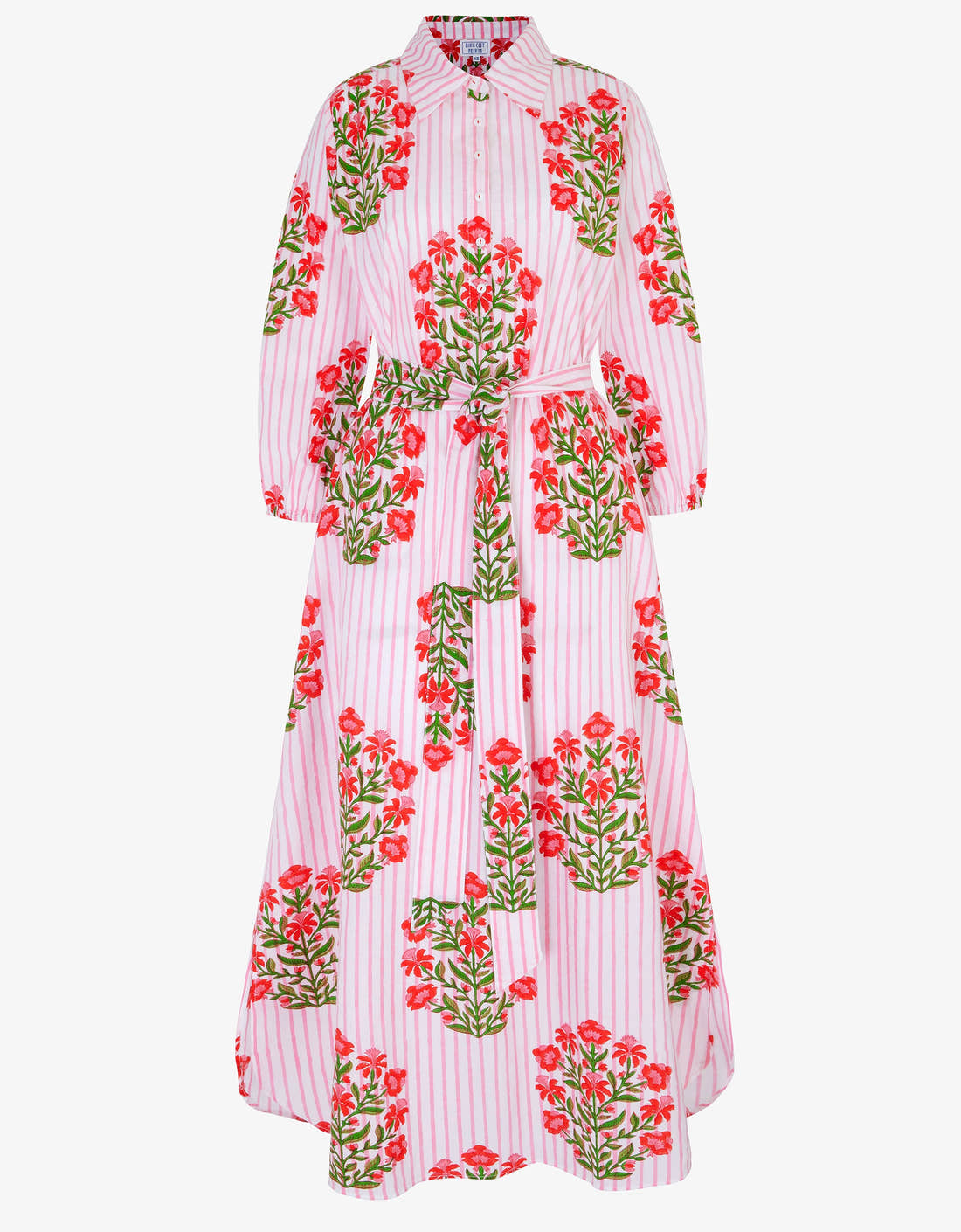 Pink City Prints Poppy Stripe Corfu Dress