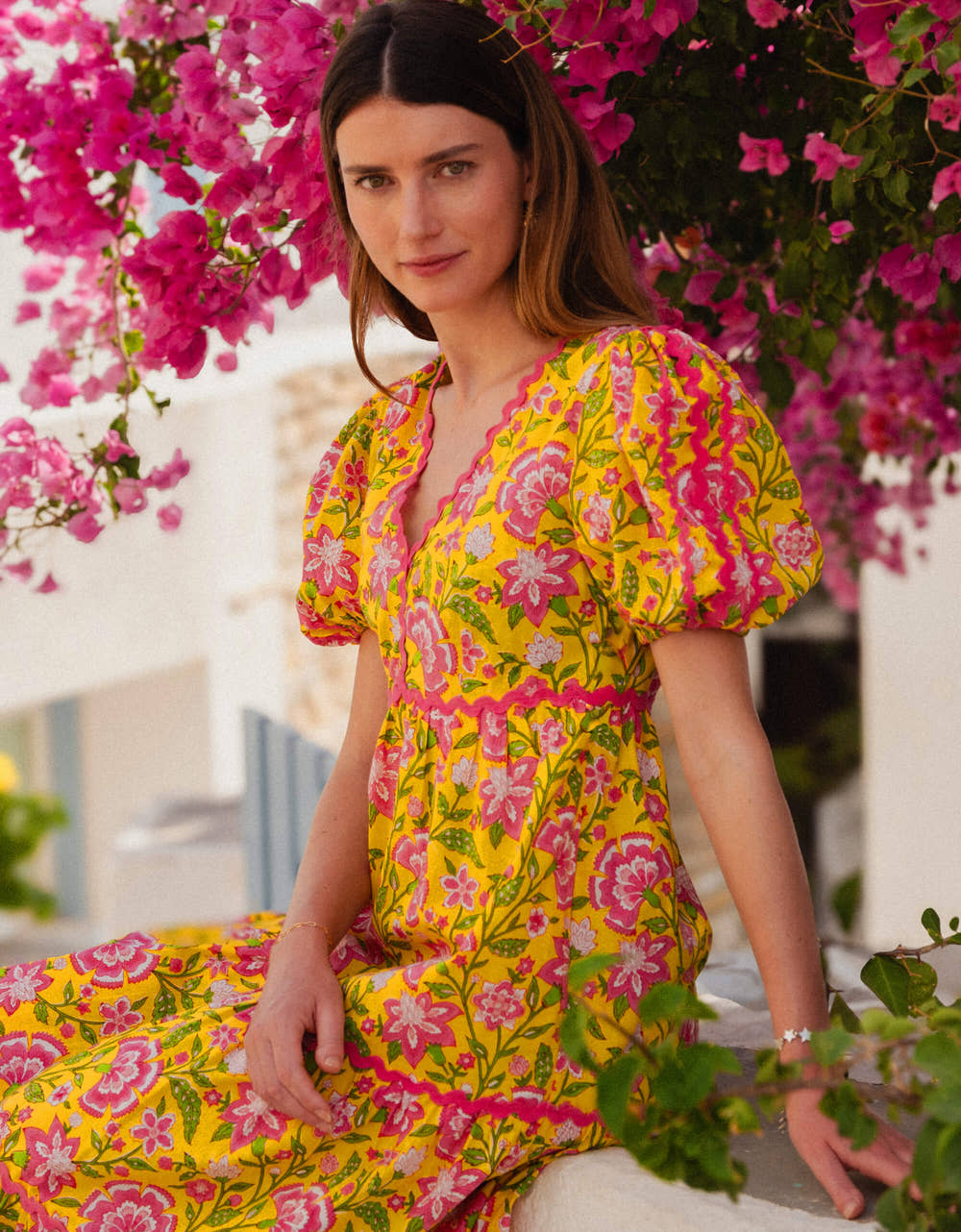 Pink City Prints Provencal Peony Jolie Dress