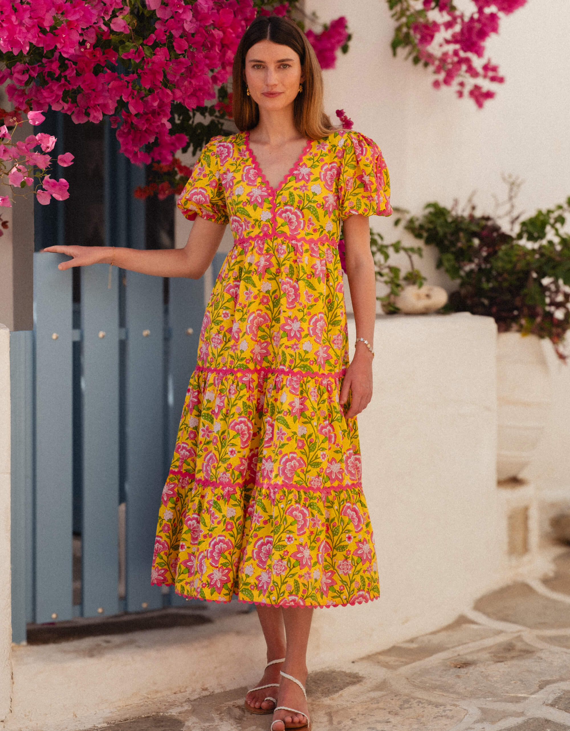 Pink City Prints Provencal Peony Jolie Dress