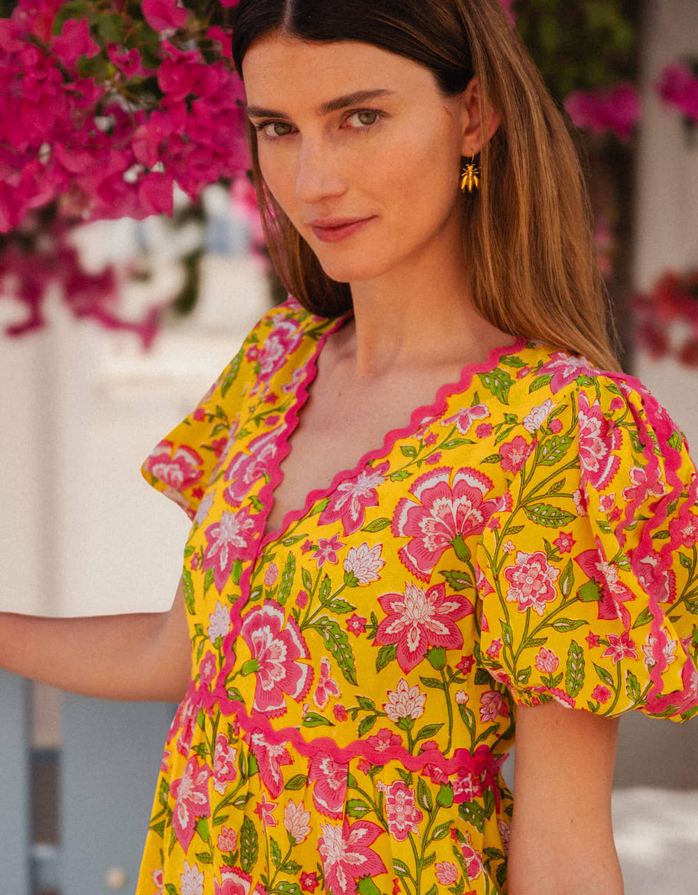 Pink City Prints Provencal Peony Jolie Dress