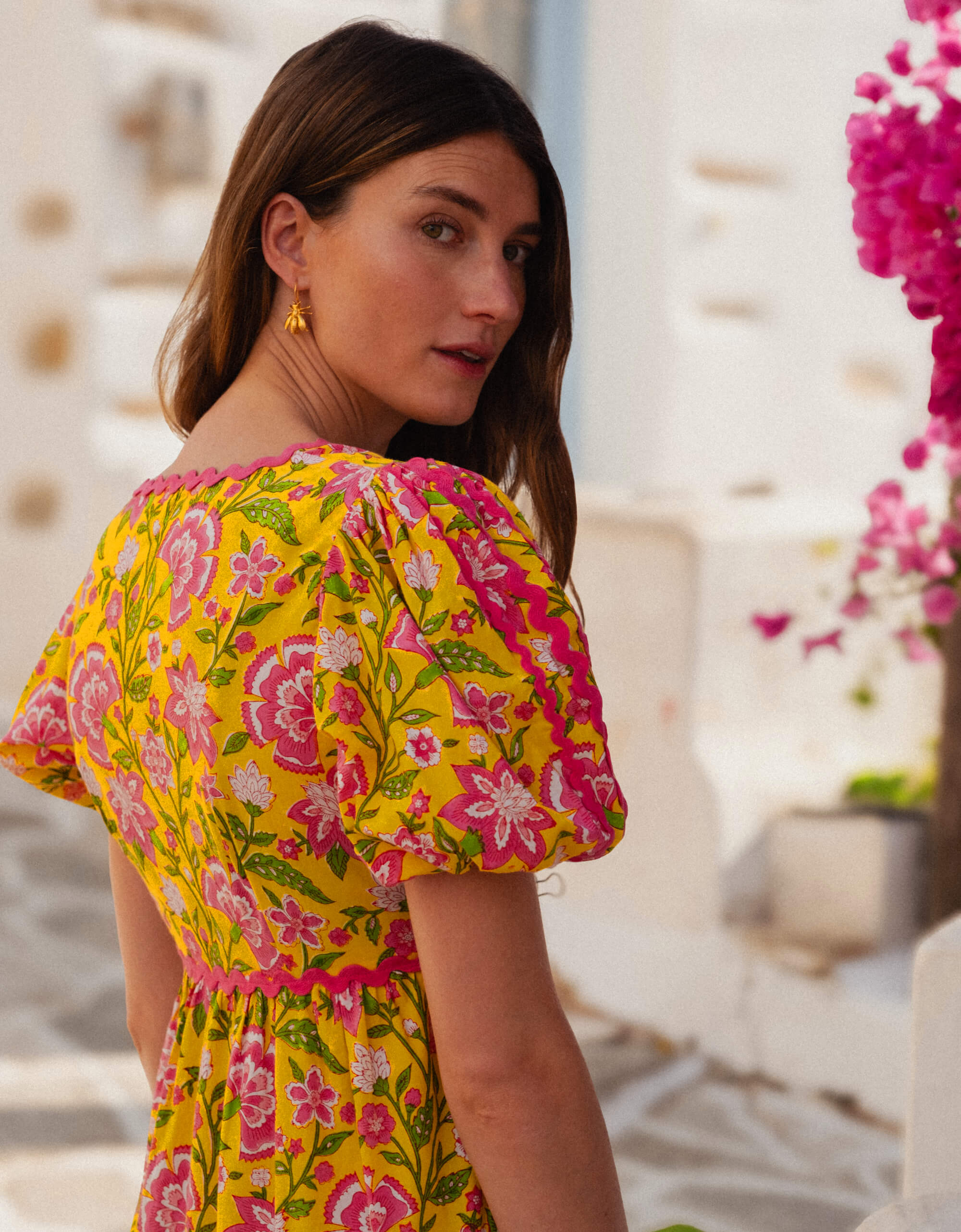 Pink City Prints Provencal Peony Jolie Dress