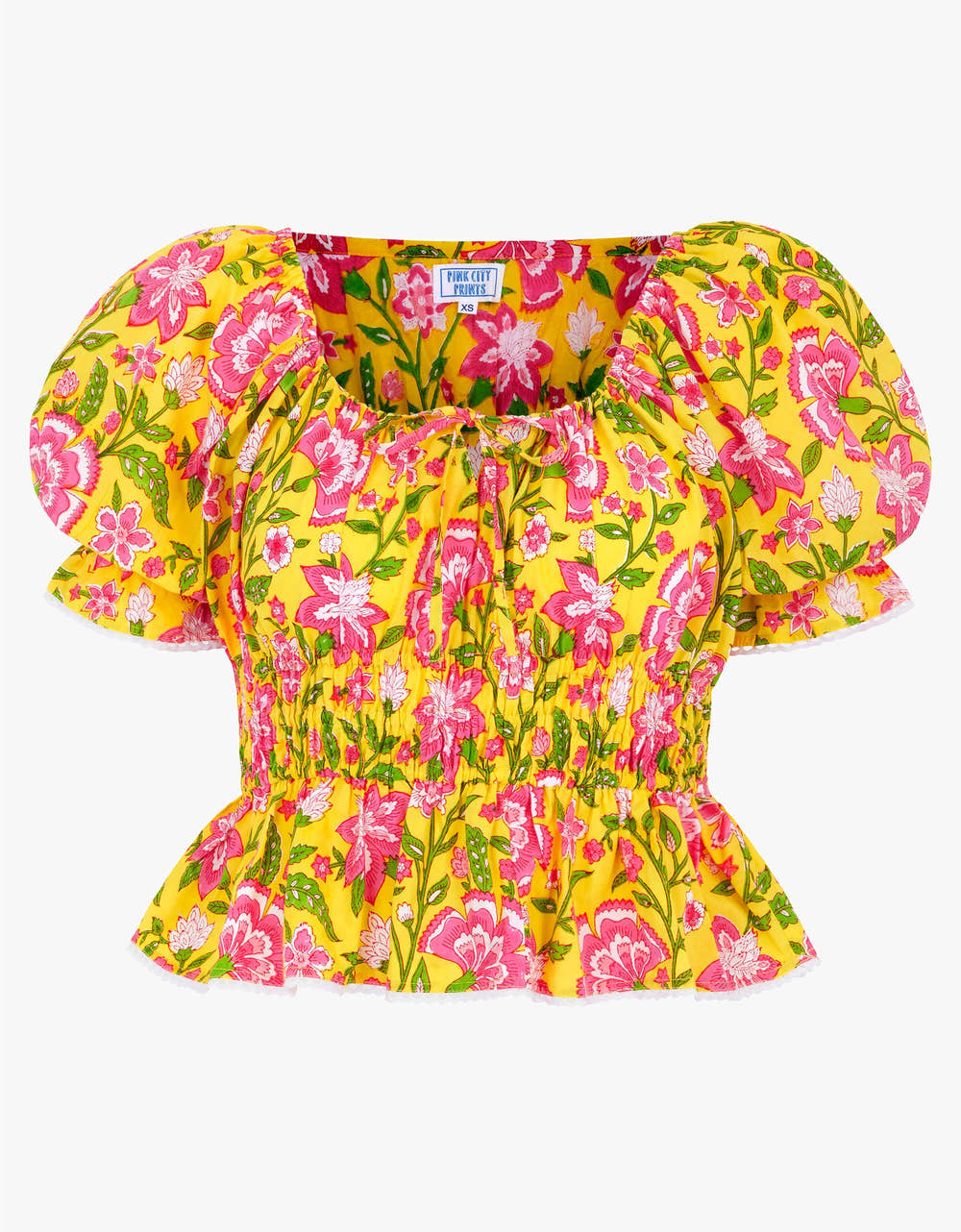 Pink City Prints Provencal Peony Katie Top
