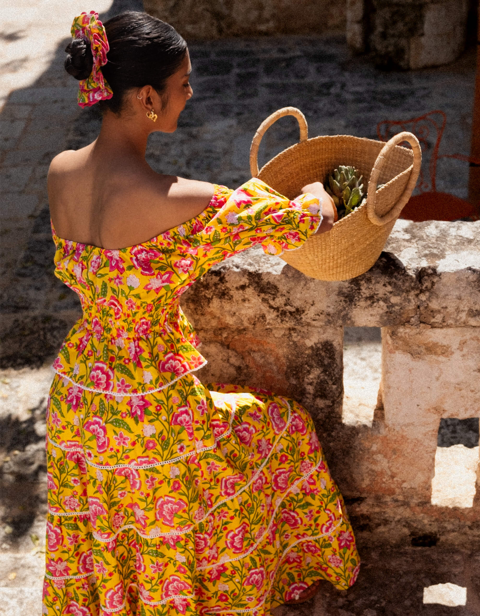 Pink City Prints Provencal Peony Rah Rah Skirt