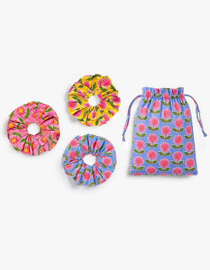 Pink City Prints Rainbow Mix Scrunchie Set