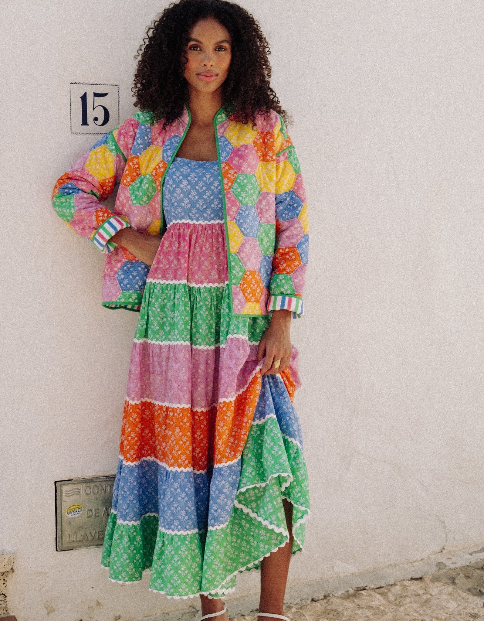 Pink City Prints Rainbow Patchwork Penny Jacket