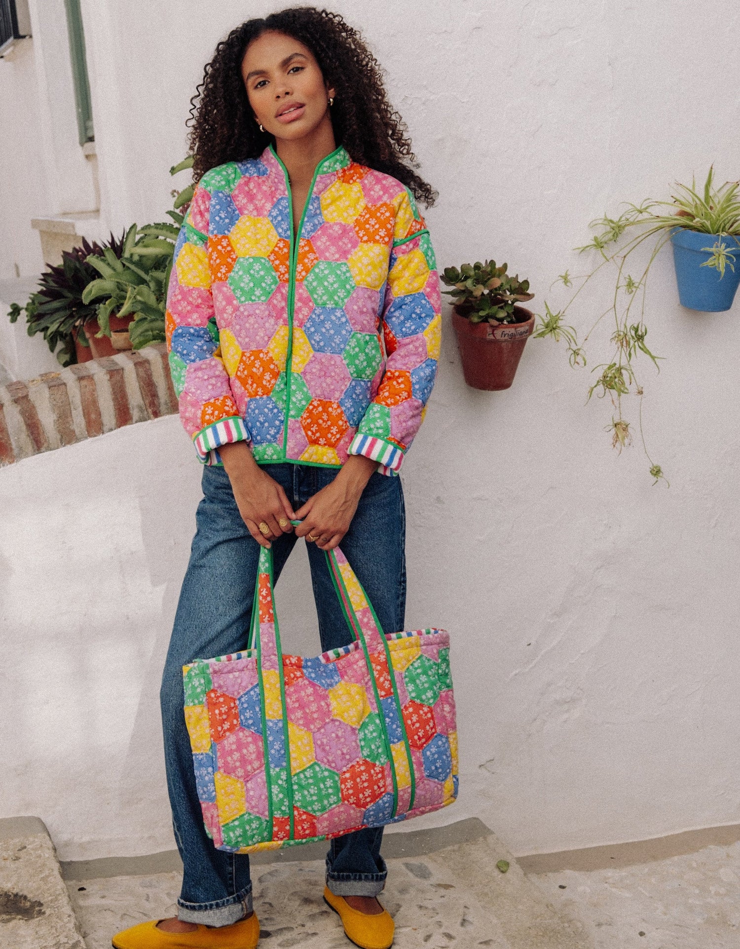 Pink City Prints Rainbow Patchwork Penny Jacket