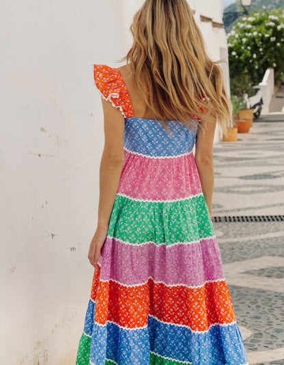 Pink City Prints Rainbow Patchwork Xanthe Dress