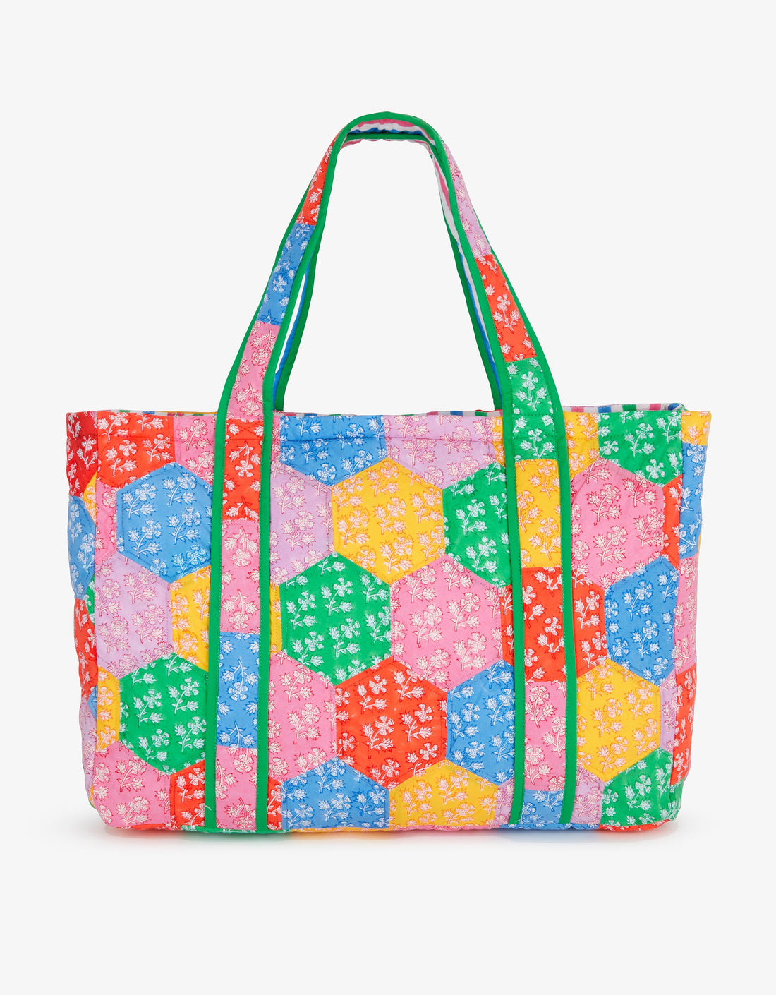 Pink City Prints Rainbow Quilted Tote