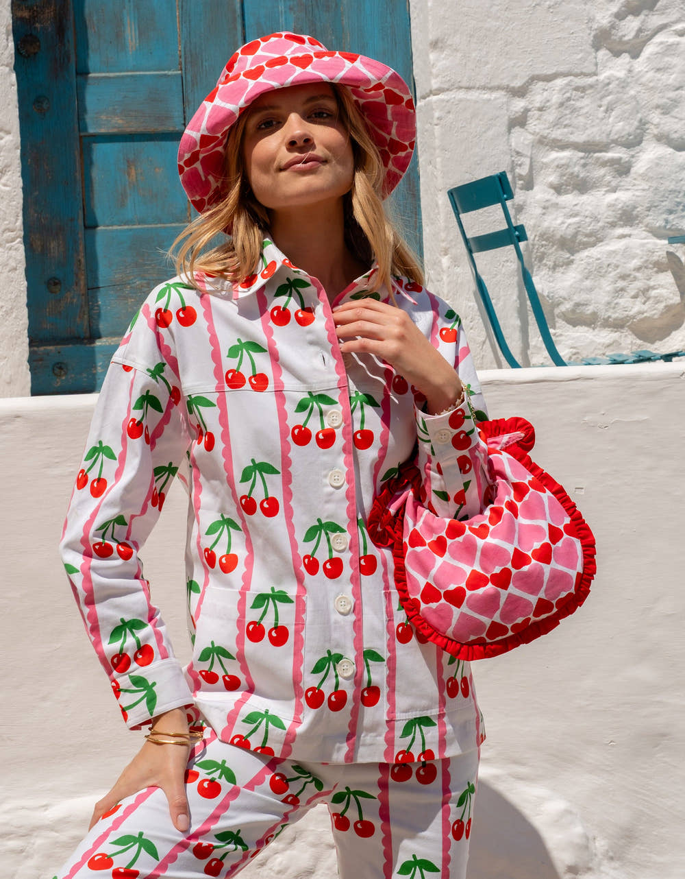 Pink City Prints Retro Loveheart Bucket Hat