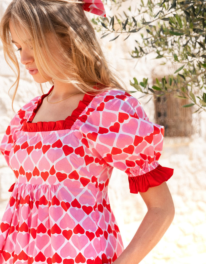 Pink City Prints Retro Loveheart Goa Dress