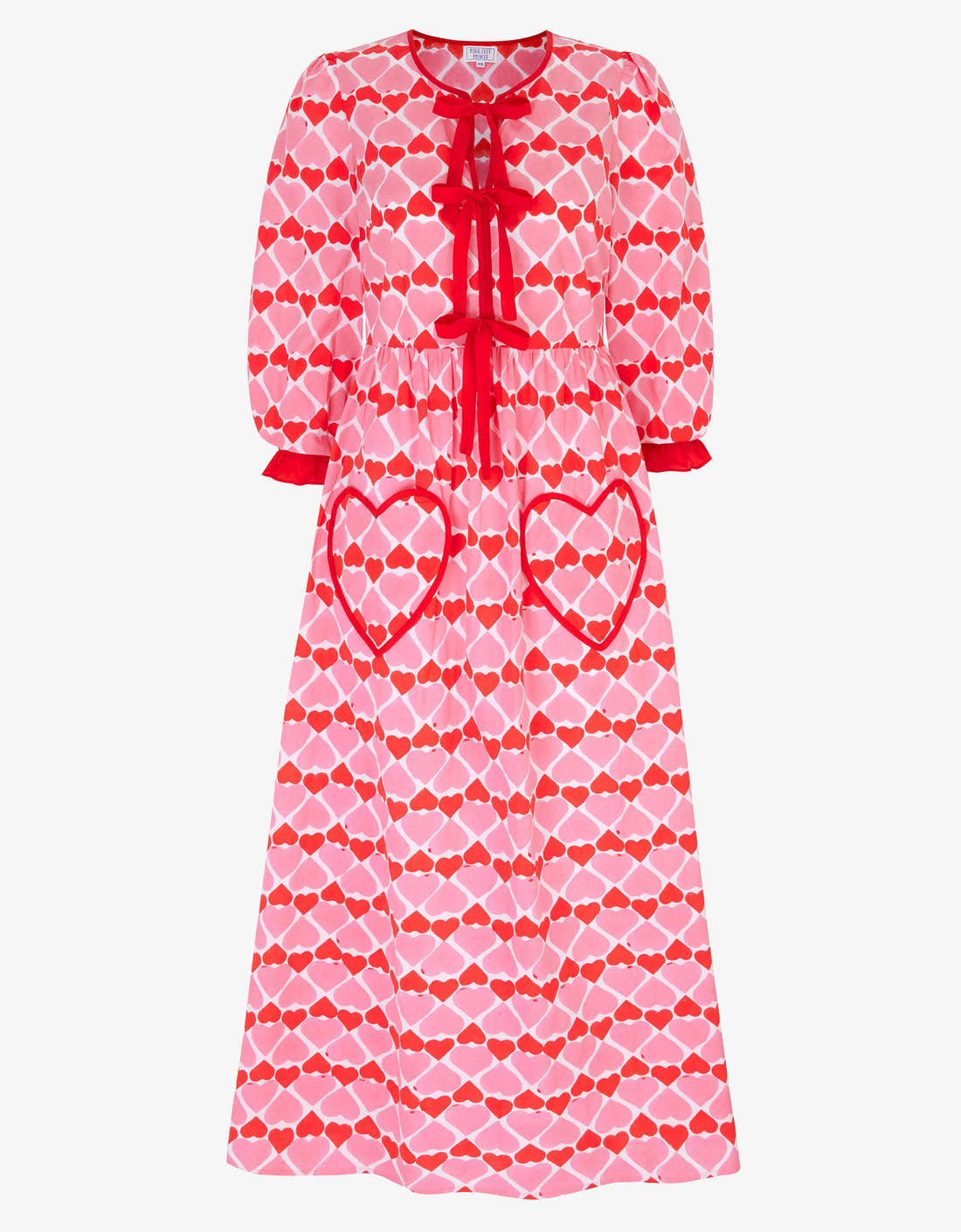 Pink City Prints Retro Loveheart Zoey Dres