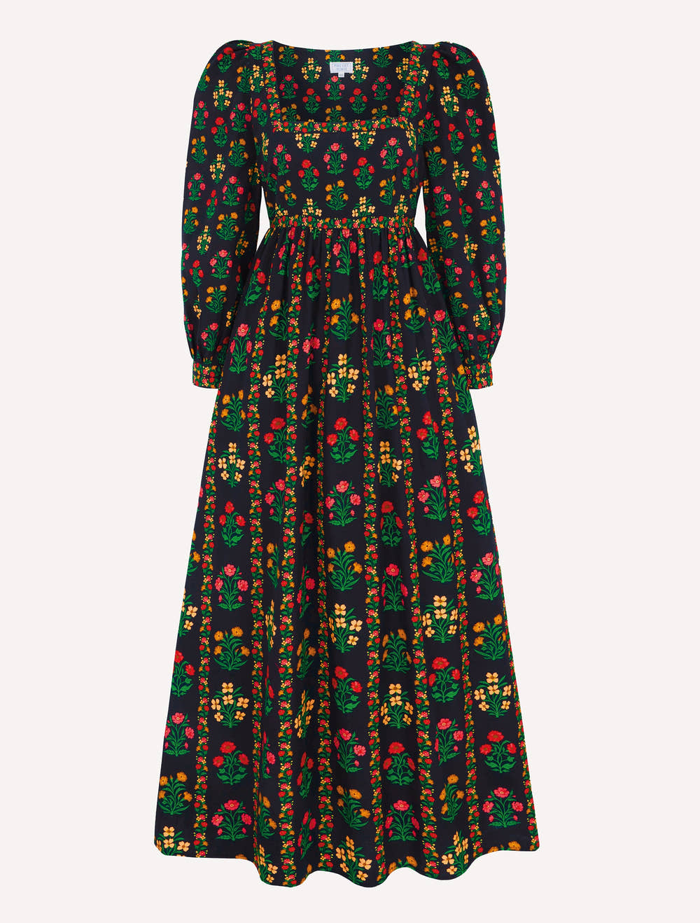 Pink City Prints Rose Border Cornelia Dress