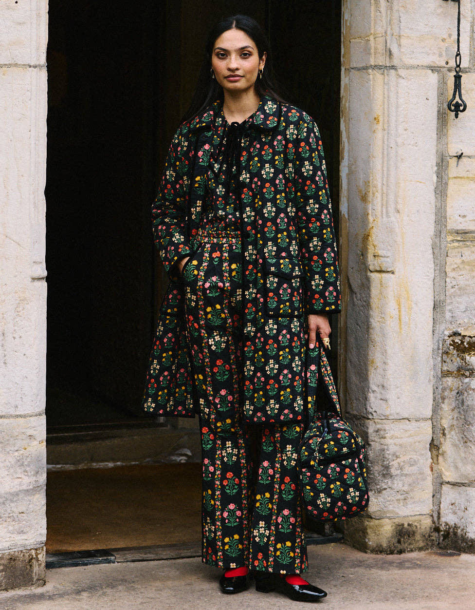 Pink City Prints Rose Buta Emma Jacket