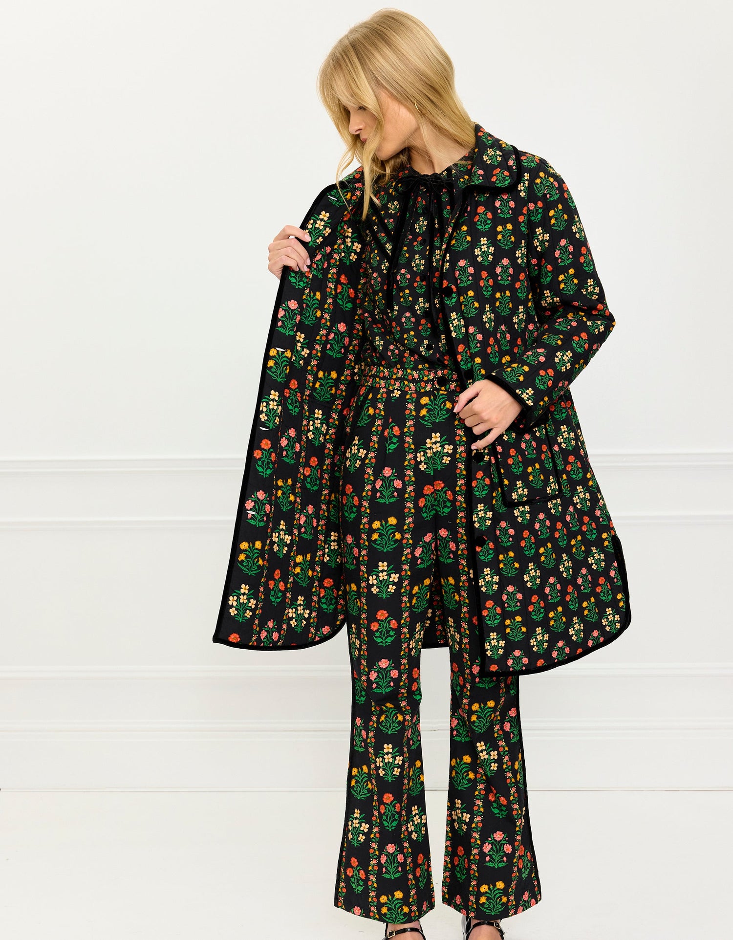 Pink City Prints Rose Buta Emma Jacket