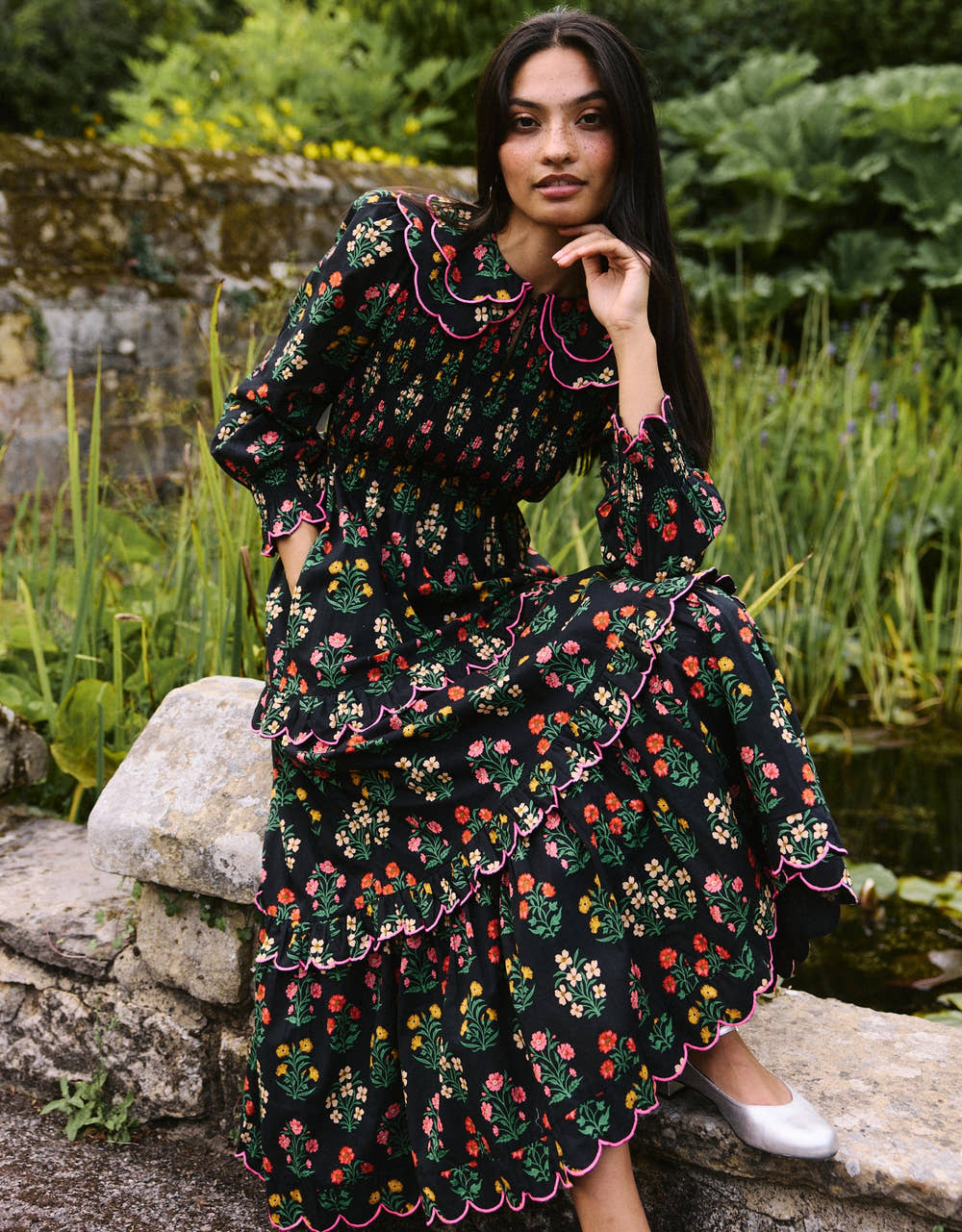 Pink City Prints Rose Buta Rita Dress