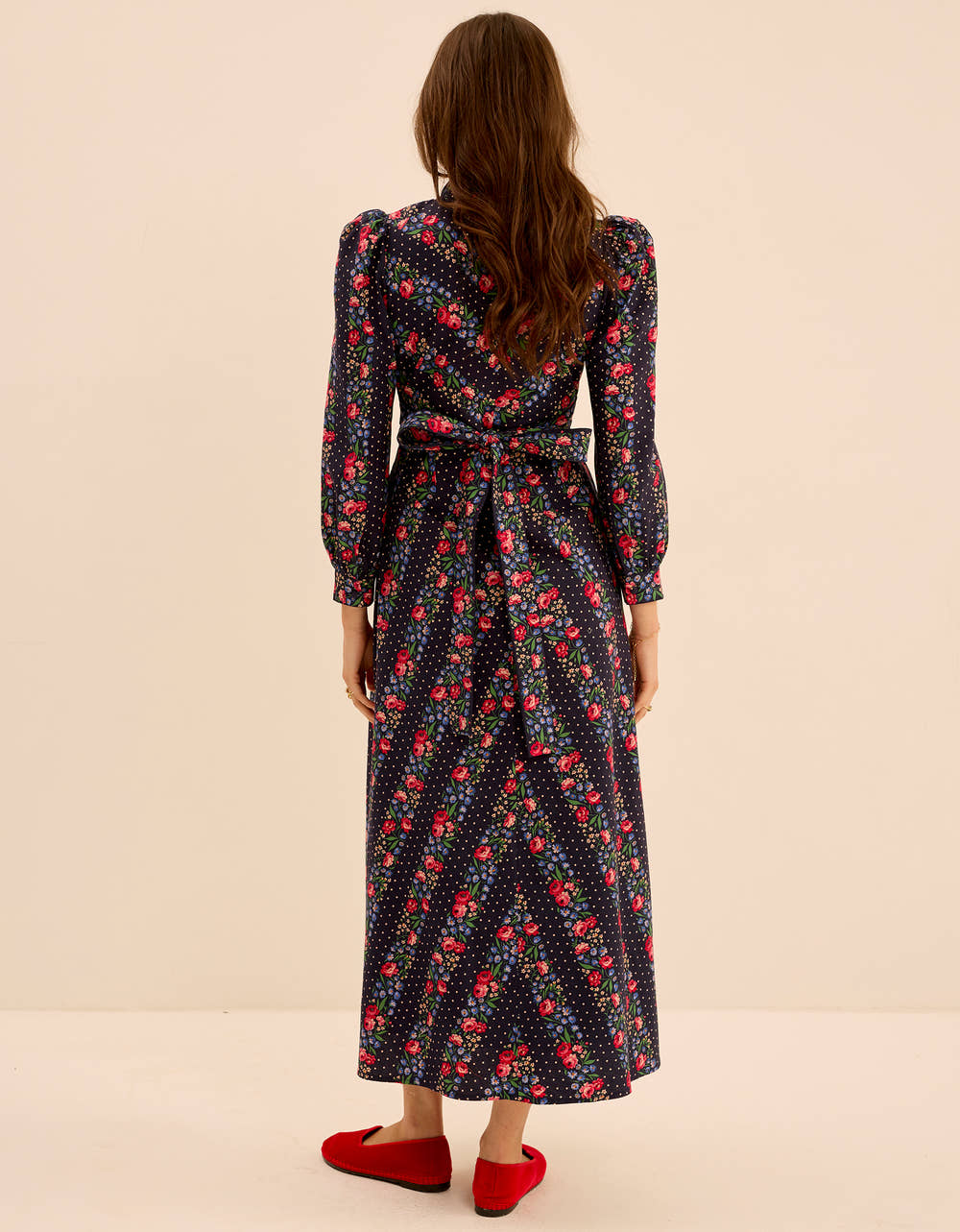 Pink City Prints Rose Chevron Petworth Dress