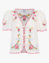 Pink City Prints Rose Cross Stitch Gia Top