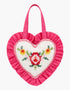 Pink City Prints Rose Cross Stitch Mini Heart Bag