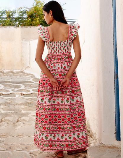 Pink City Prints Rose Folk Lucia Dress