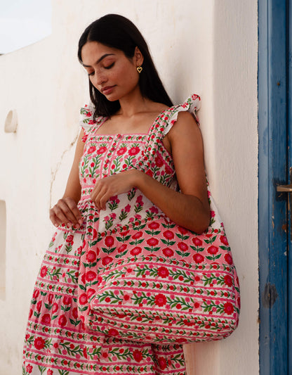 Pink City Prints Rose Folk Lucia Dress