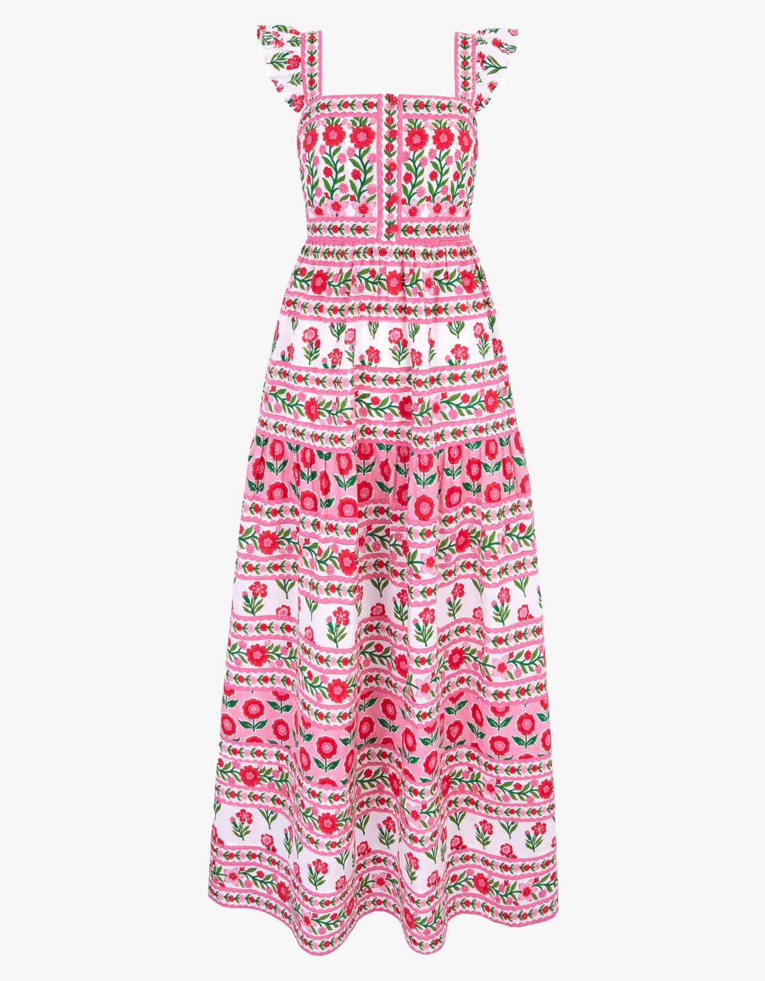 Pink City Prints Rose Folk Lucia Dress