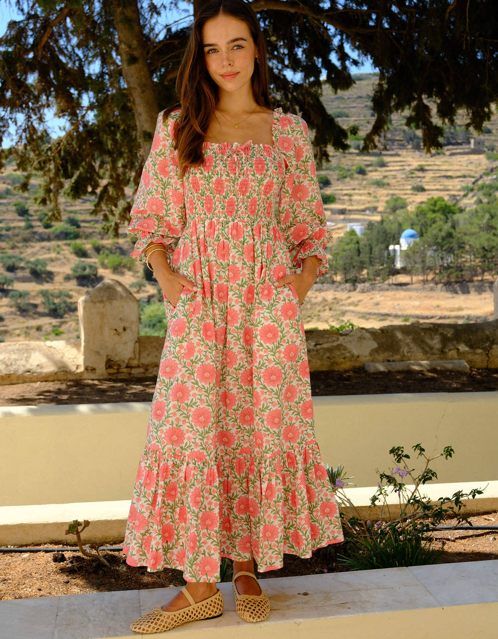 Pink City Prints Rosebud Meadow Nellie Dress