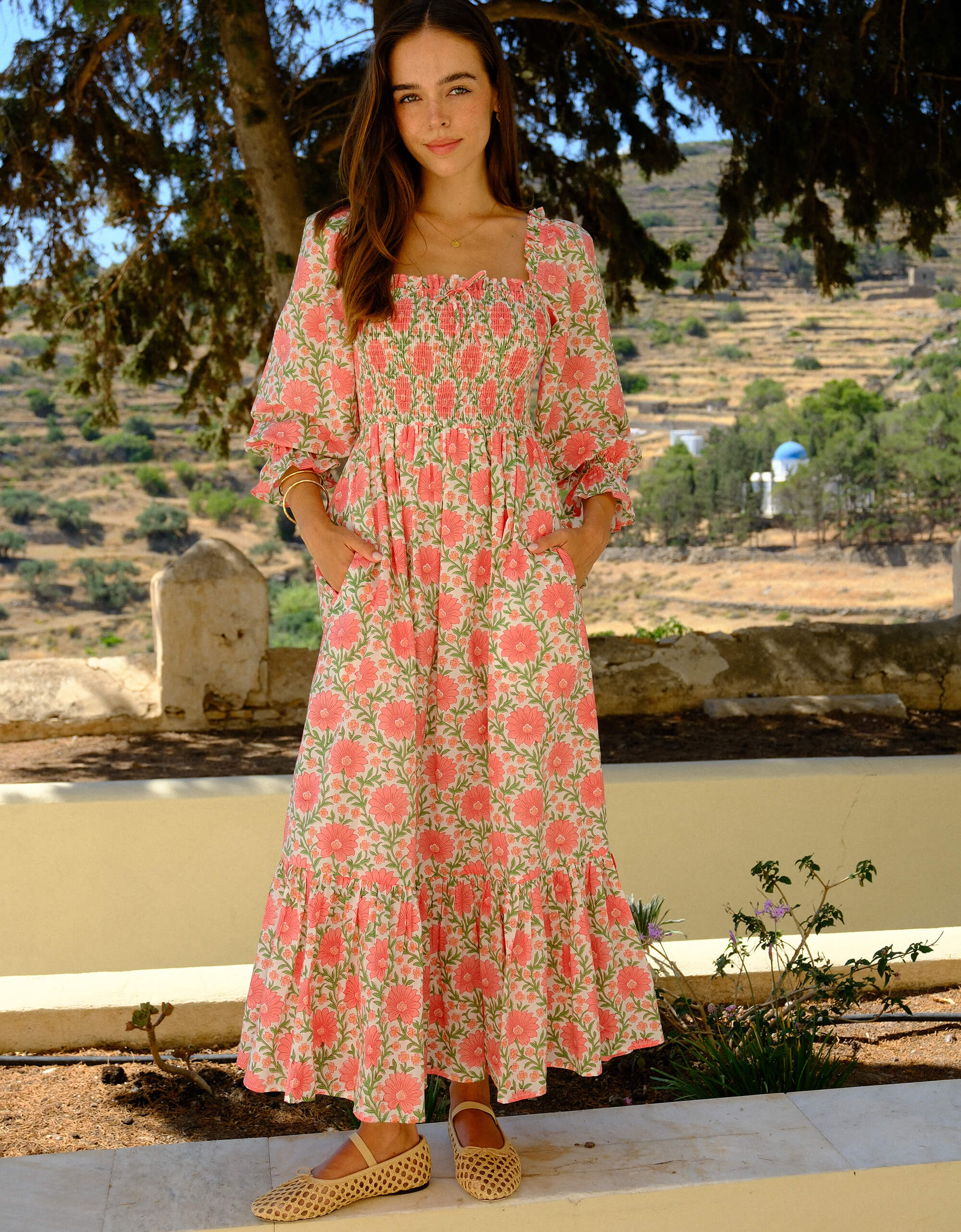 Pink City Prints Rosebud Meadow Nellie Dress