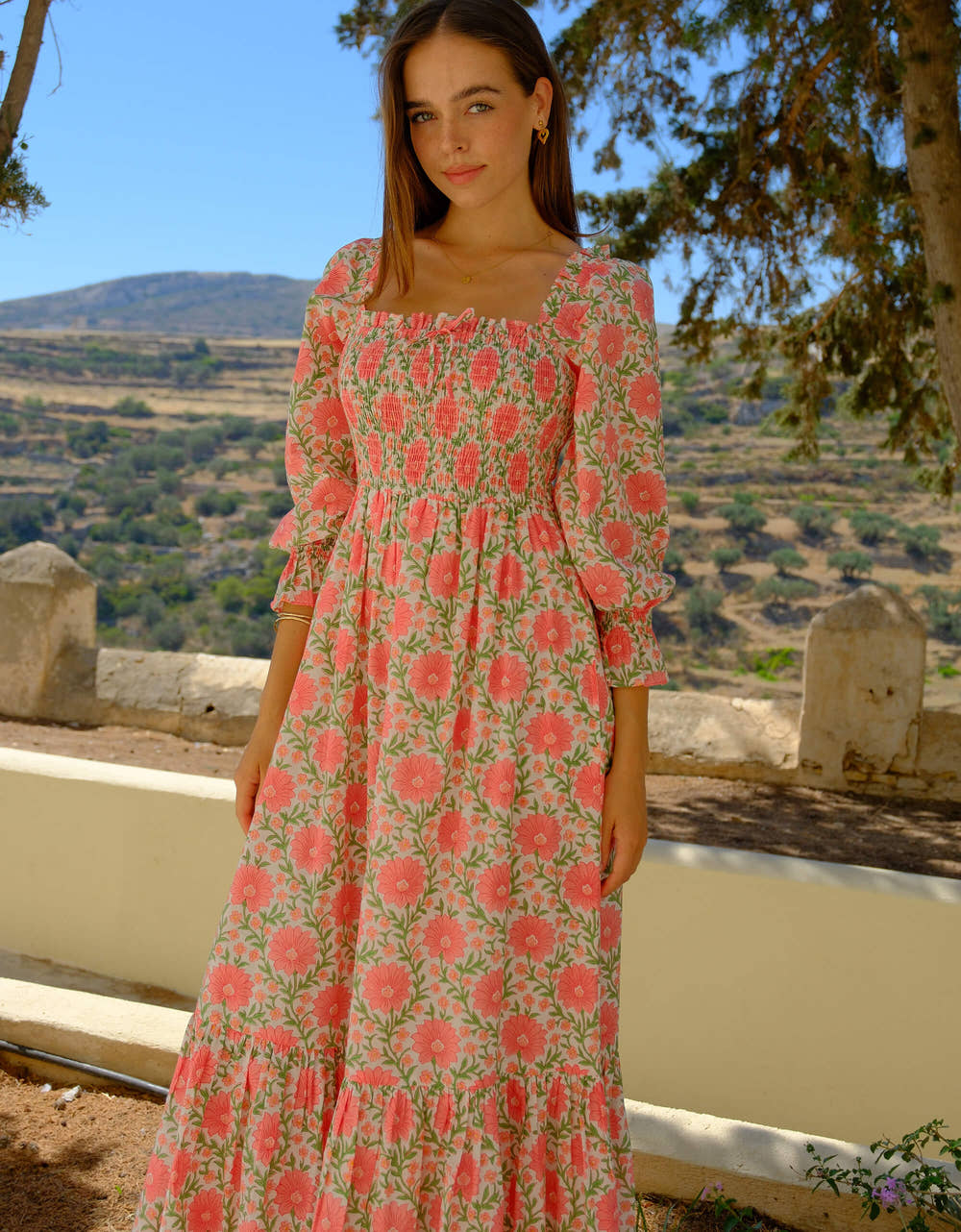 Pink City Prints Rosebud Meadow Nellie Dress