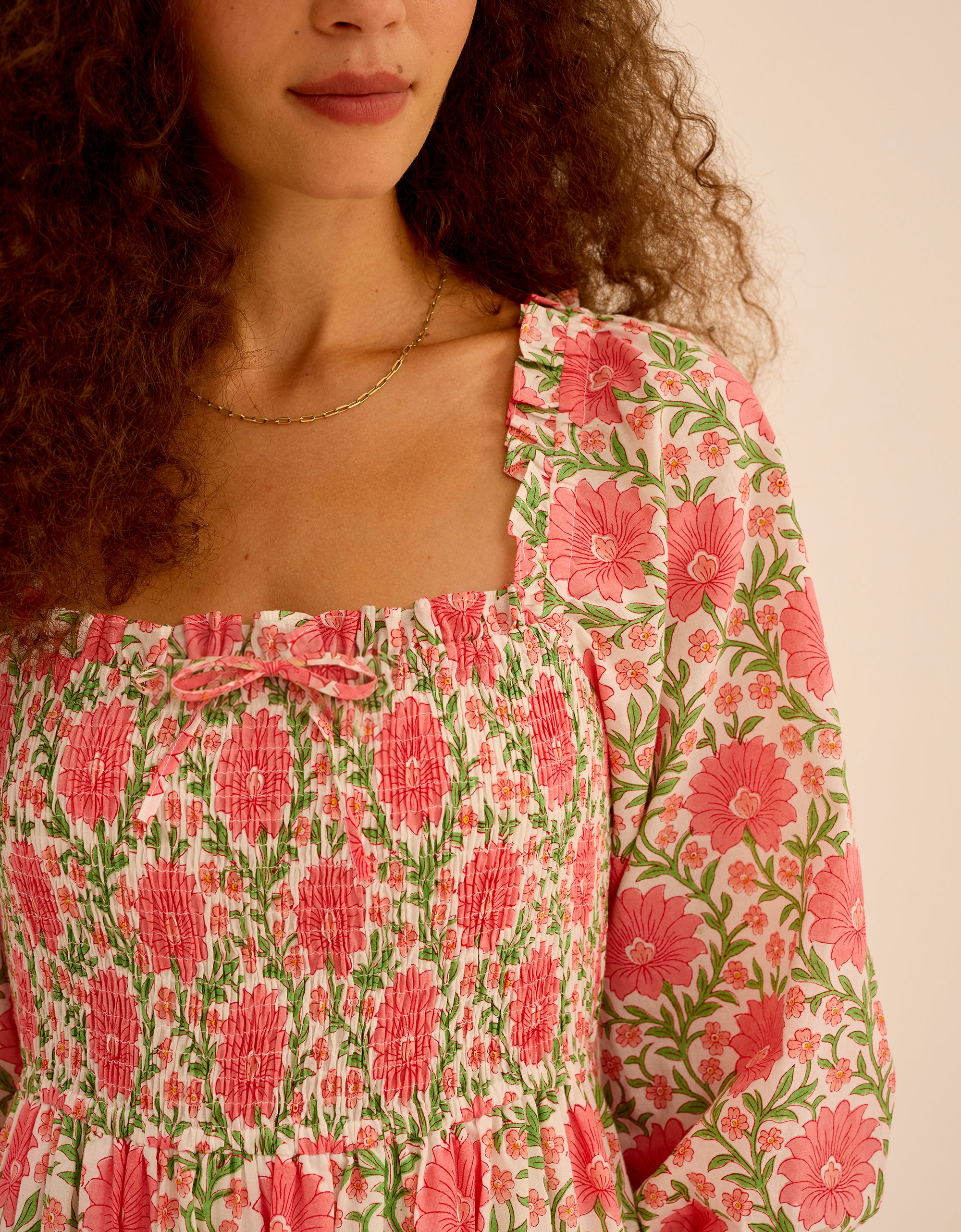 Pink City Prints Rosebud Meadow Nellie Dress