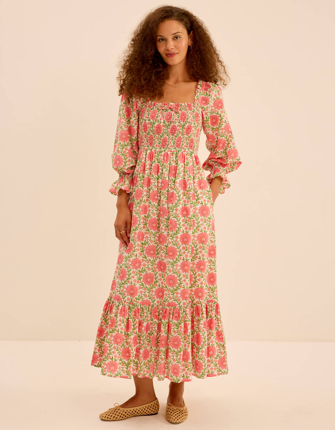 Pink City Prints Rosebud Meadow Nellie Dress