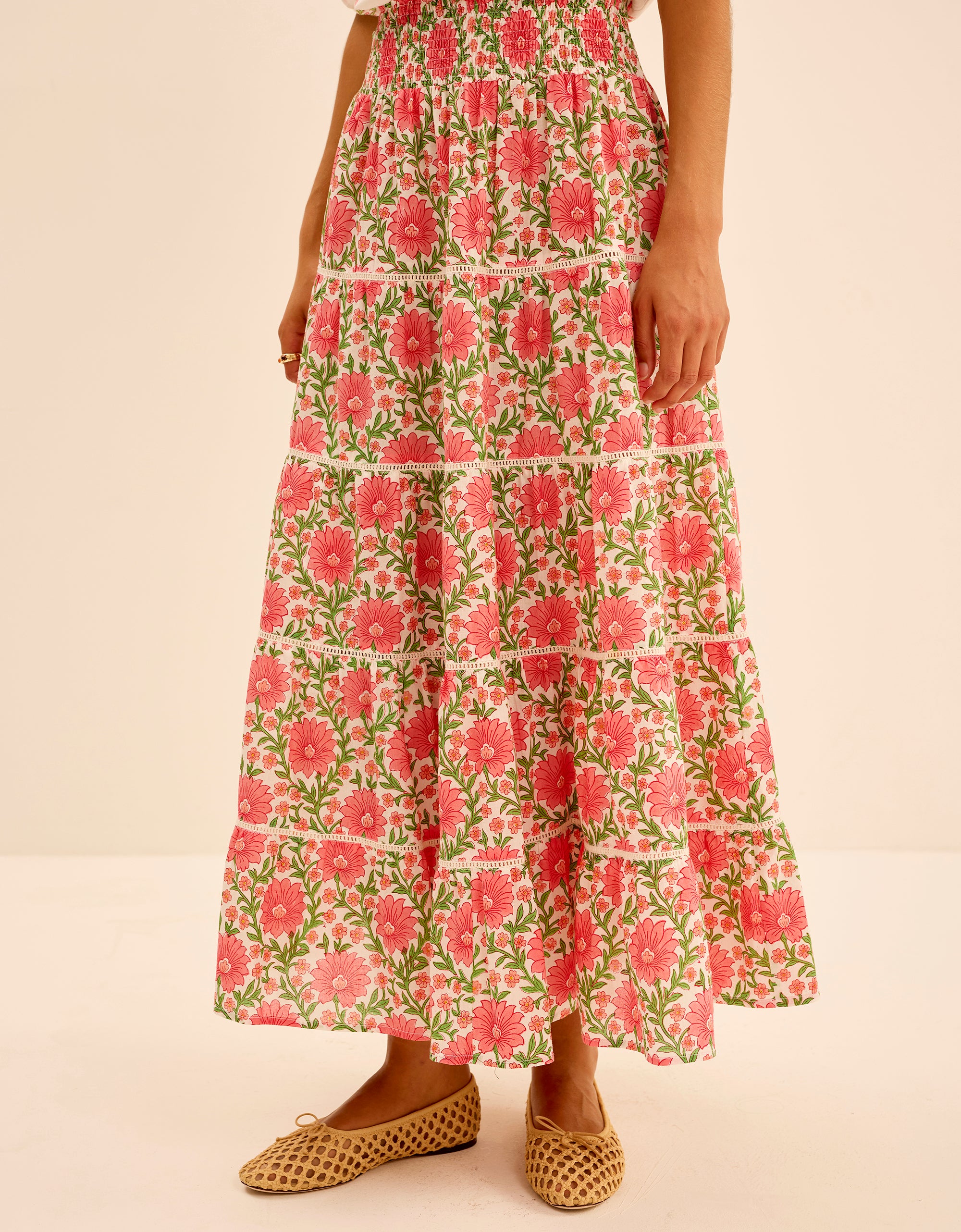 Pink City Prints Rosebud Meadow Rah Rah Skirt