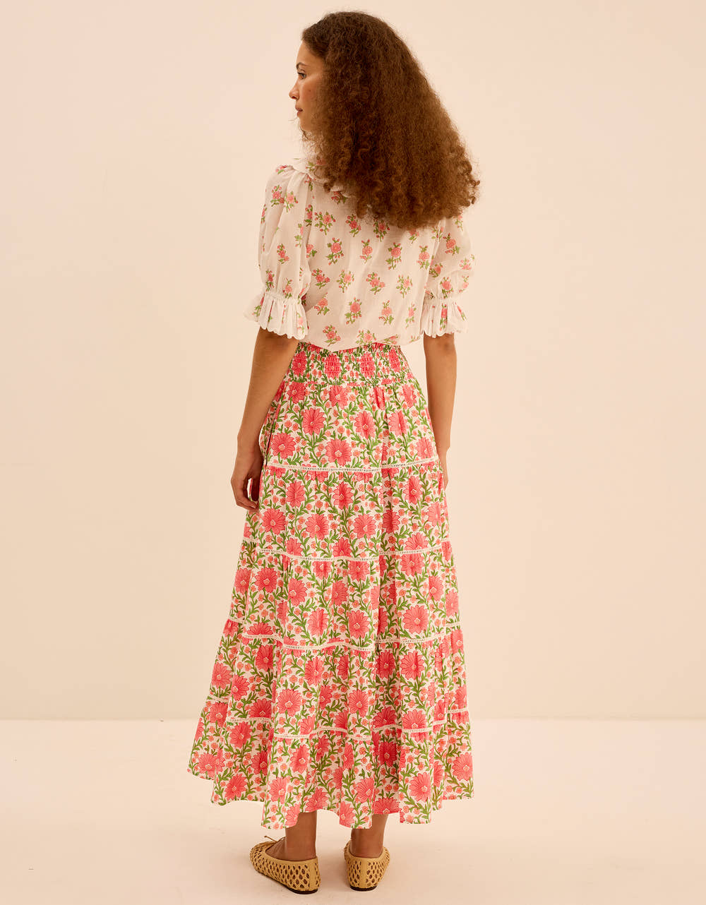 Pink City Prints Rosebud Meadow Rah Rah Skirt