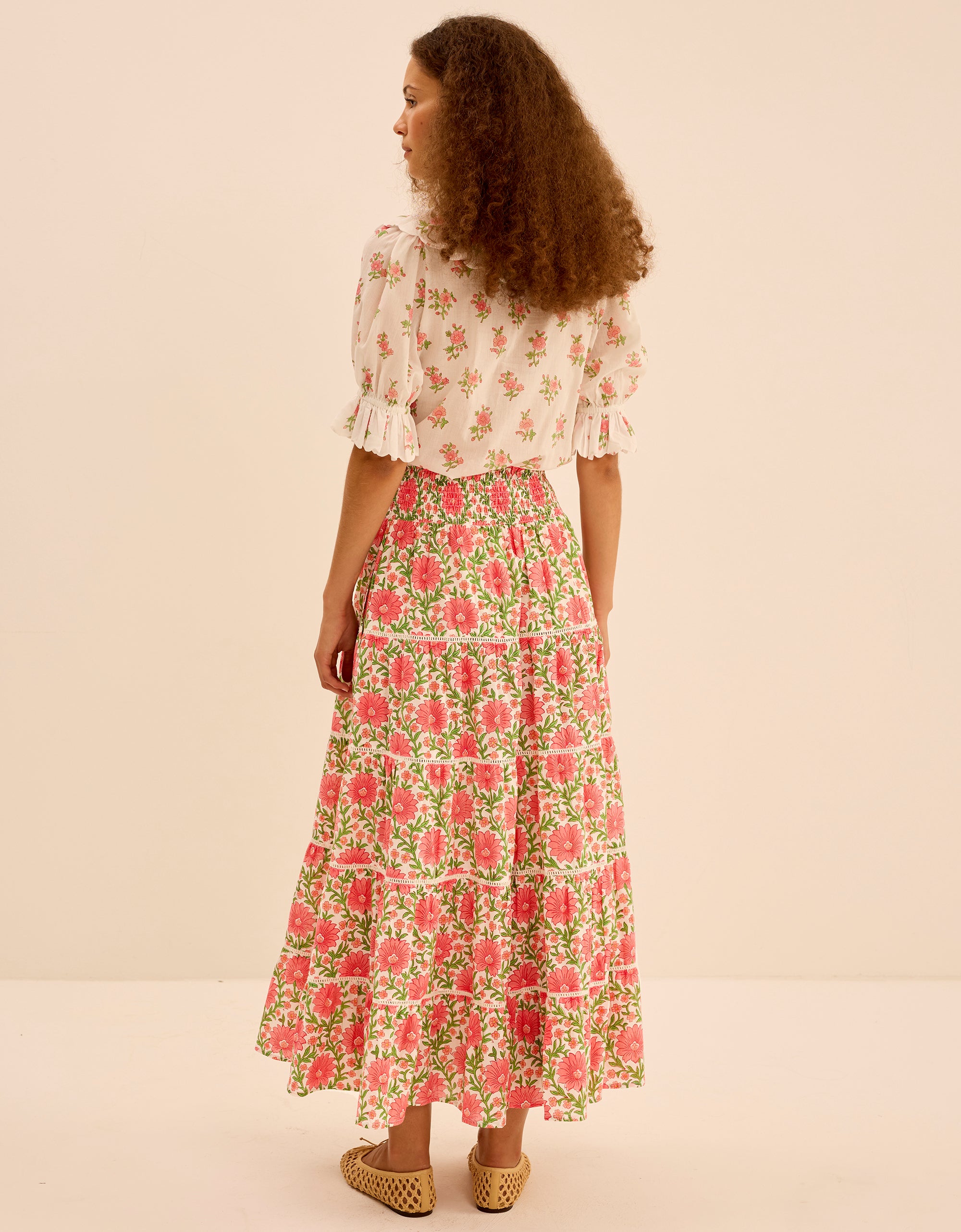 Pink City Prints Rosebud Meadow Rah Rah Skirt