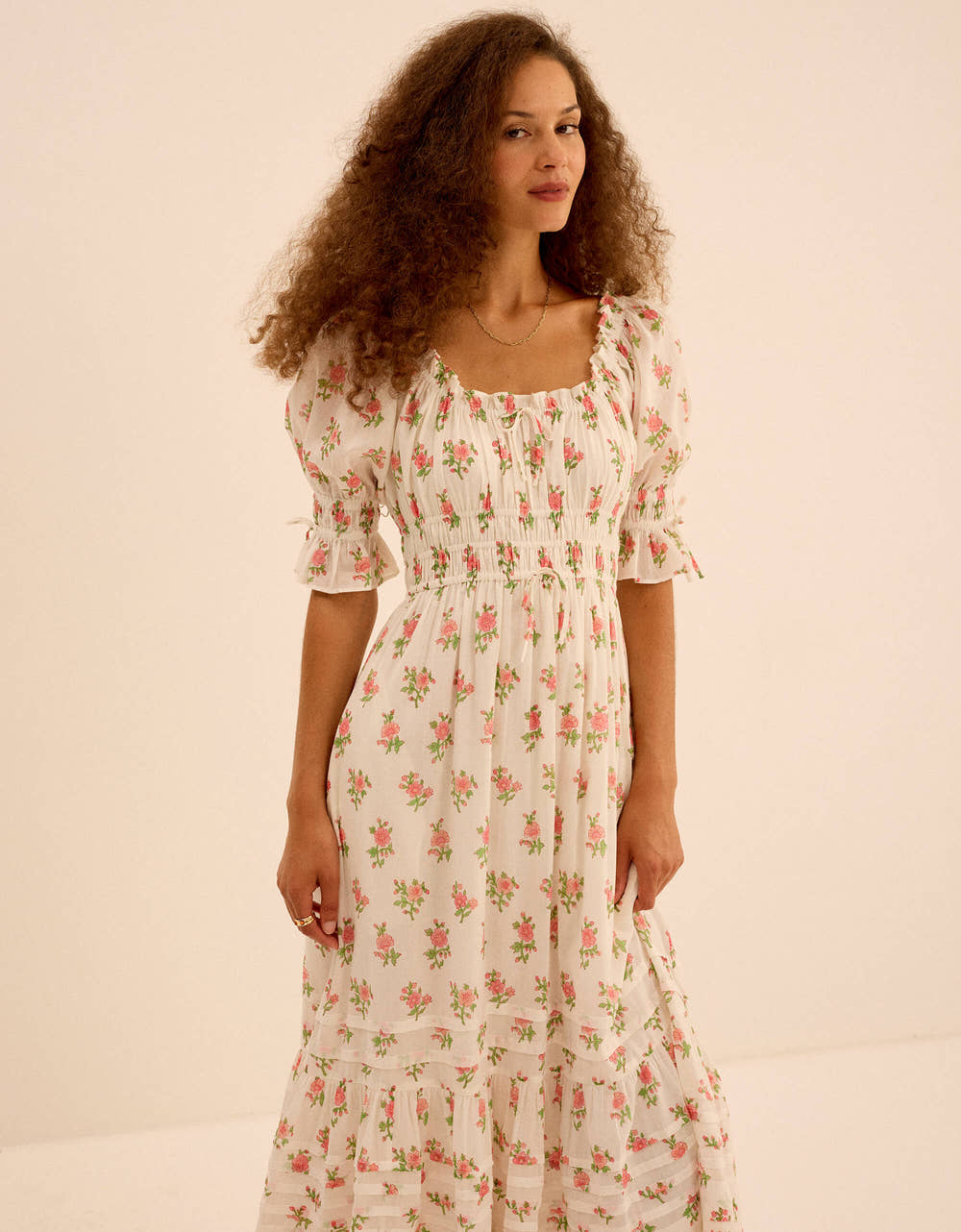 Pink City Prints Rosebud Posey Goldie Dress