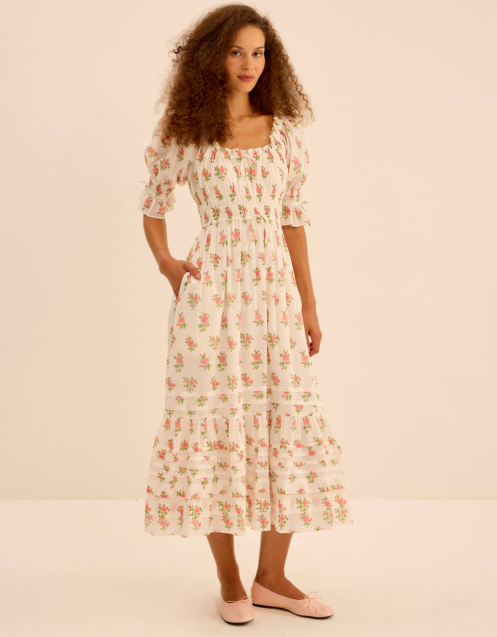 Pink City Prints Rosebud Posey Goldie Dress